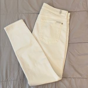 NWOT 7 for all mankind white skinny jeans